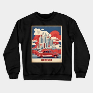 Detroit Michigan United States of America Tourism Vintage Crewneck Sweatshirt